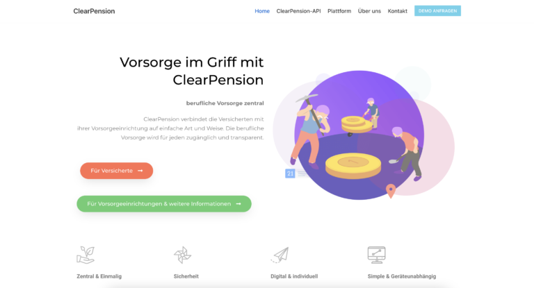 ClearPension Webseite